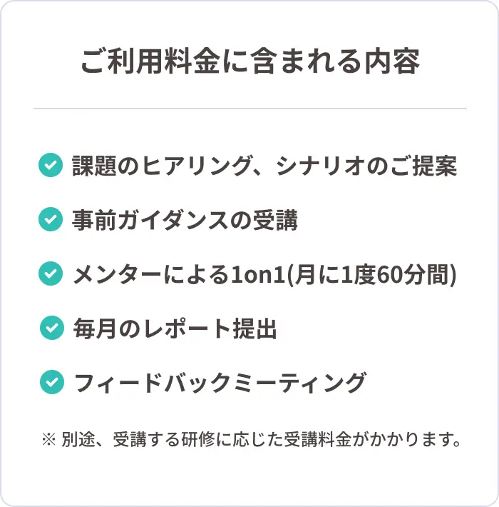 ご利用料金に 含まれる内容